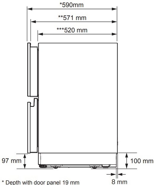 Встраиваемый под столешницу конвертируемый холодильник Signature Kitchen Suite SKSUD2402E в Тюмени (preview 4)