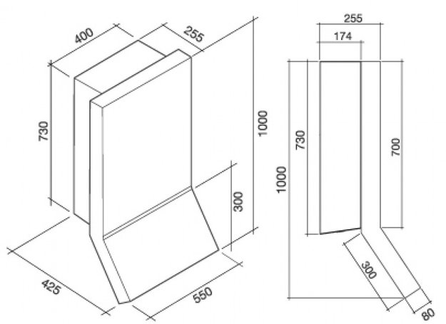 Вытяжка Falmec Rialto 55 h 1000 ix (800) ECP полированная в Тюмени (preview 5)
