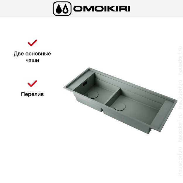 Мойка Omoikiri Sintesi Pro 114-2-U/I wg в Тюмени (preview 3)