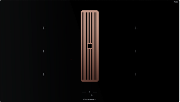 Индукционная варочная поверхность с вытяжкой Kuppersbusch KMI 9850.1 SR-E Copper в Тюмени (preview 1)