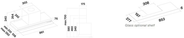 Встраиваемая вытяжка Falmec VIRGOLA NO-DROP TOUCH 90 BLACK в Тюмени (preview 7)