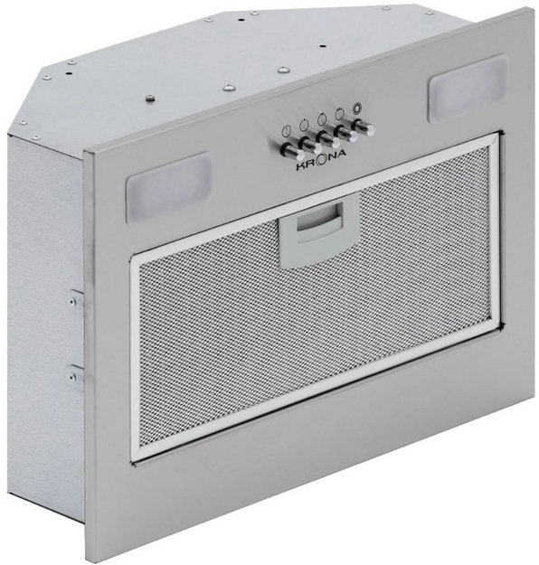 Встраиваемая вытяжка Krona Кейт 400 нержавеющая сталь, кнопочная (Kate 400 Inox PB) в Тюмени (preview 2)