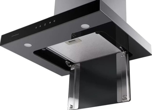 Встраиваемая кухонная вытяжка MAUNFELD Norfolk 60 нержавеющая сталь\черное стекло в Тюмени (preview 17)
