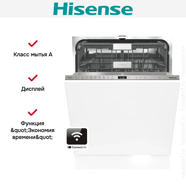 Встраиваемая посудомоечная машина Hisense HV693C60AD в Тюмени (preview 11)