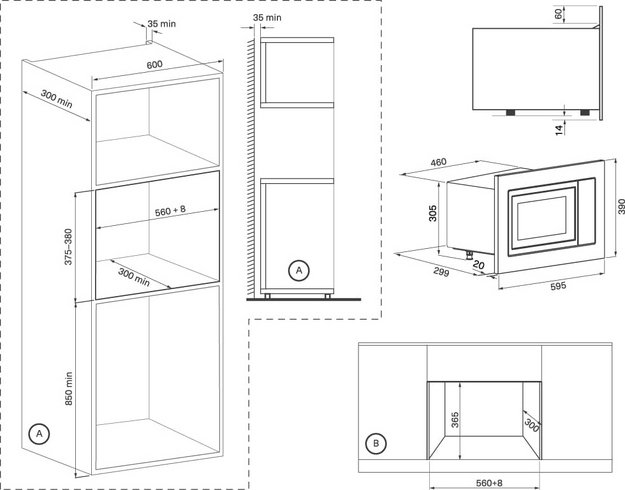 Встраиваемая микроволновая печь KRONA WIRBEL 60 BL в Тюмени (preview 9)
