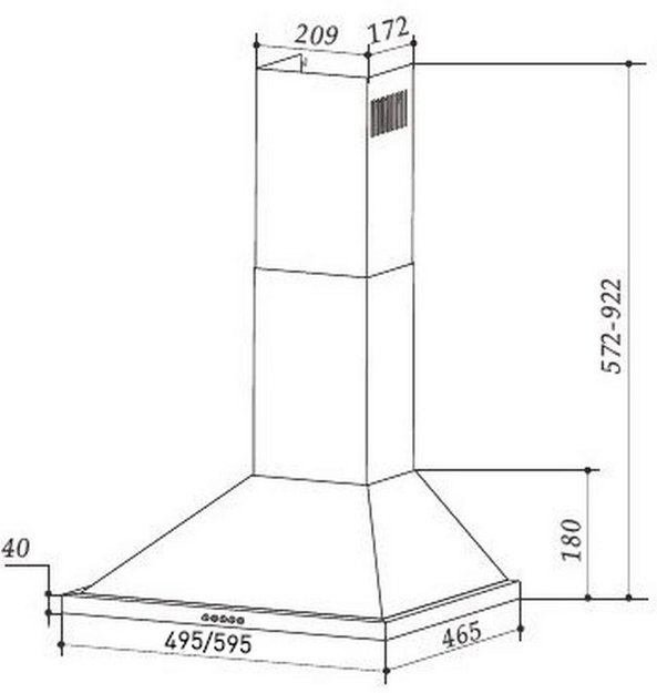 Кухонная вытяжка MAUNFELD Line T 60 нержавеющая сталь в Тюмени (preview 5)
