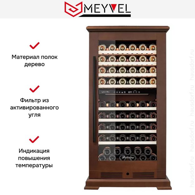 Винный шкаф Meyvel MV99PRO-KBT2 (Итальянский орех) в Тюмени (preview 16)