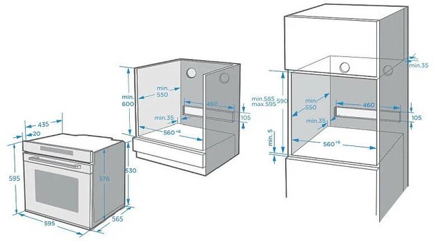 Духовой шкаф Korting OKB 1360 CSGW MW в Тюмени (preview 5)