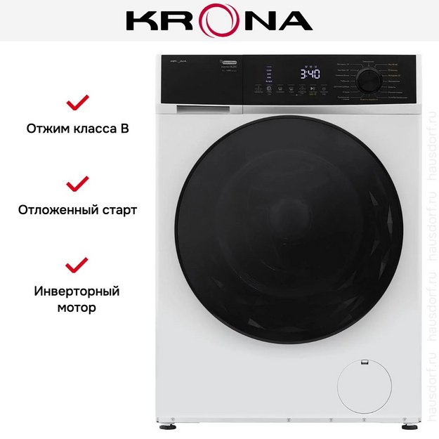 Стиральная машина KRONA RHENE MAX WHITE 1400 9K WM в Тюмени (preview 15)