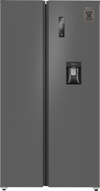 Отдельностоящий холодильник с инвертором и подачей воды Weissgauff WSBS 590 Inverter NoFrost Water Dispenser Grey в Тюмени (preview 1)