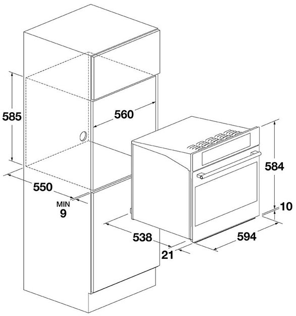 Духовой шкаф Fulgor Milano FCO 6214 P TEM WH в Тюмени (preview 6)