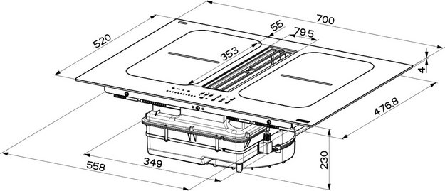 Варочная панель со встроенной вытяжкой Franke FSM 7081 HI в Тюмени (preview 5)