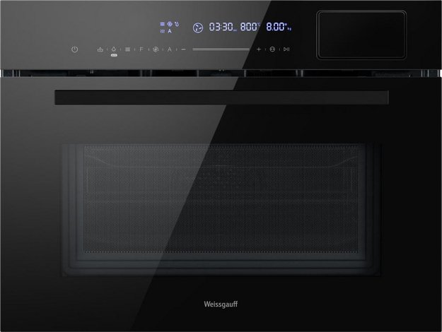 Компактный духовой шкаф с СВЧ и паром Weissgauff OEMS 459 PDB Black Edition в Тюмени (preview 1)