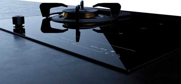 Газовая варочная панель с индукцией Kuppersbusch KIG 6850.0 SR-E5 Black Velvet в Тюмени (preview 3)