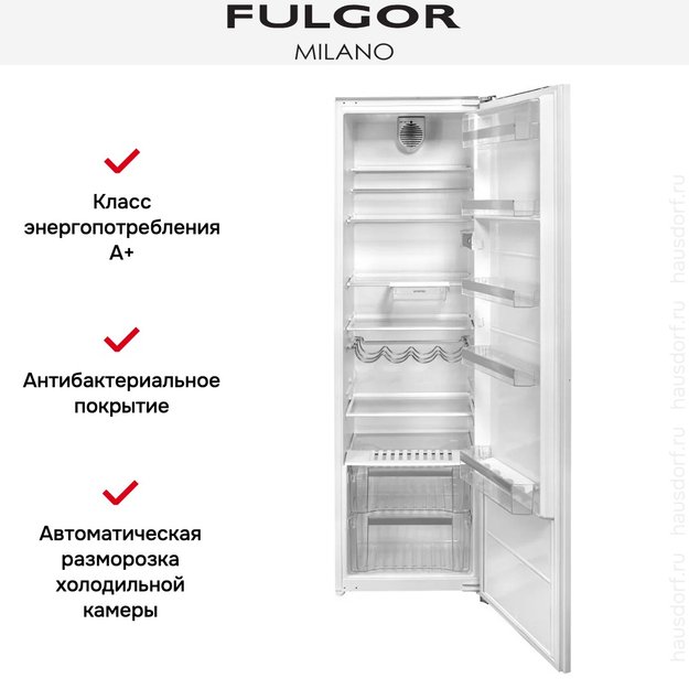 Встраиваемый холодильник Fulgor Milano FBRD 350 E в Тюмени (preview 2)