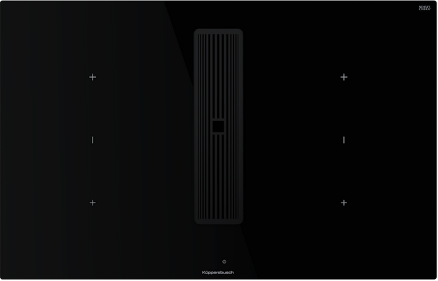 Индукционная варочная панель с вытяжкой Kuppersbusch KMI 8350.0 SR Black Velvet в Тюмени (preview 1)