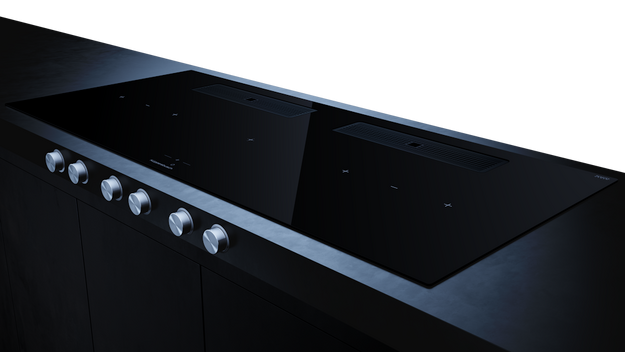 Индукционная варочная поверхность с вытяжкой Kuppersbusch KMI 12850.0 SR-E Black Velvet в Тюмени (preview 3)