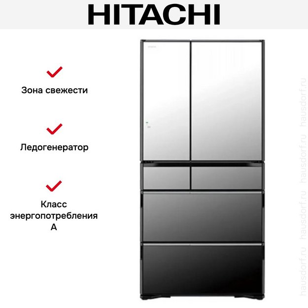 Холодильник Hitachi R-ZXC740WH-X в Тюмени (preview 7)