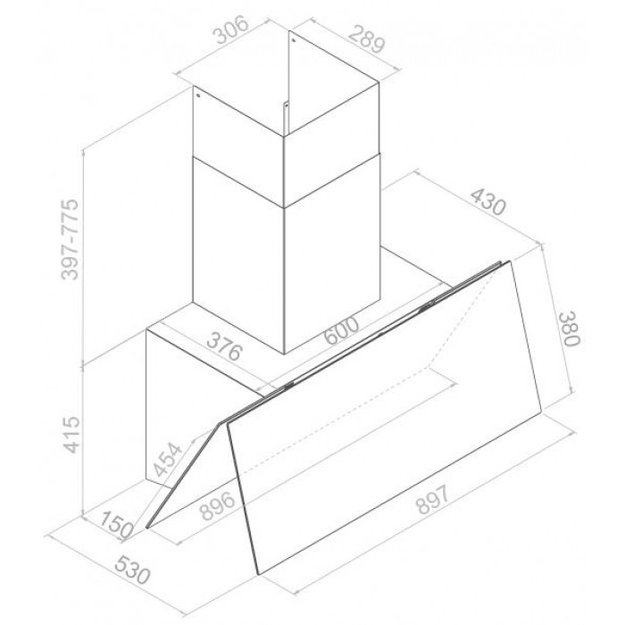 Вытяжка Pando P-725/90 CR.NEGRO 850 в Тюмени (preview 3)
