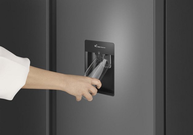 Отдельностоящий холодильник с инвертором и подачей воды Weissgauff WSBS 590 Inverter NoFrost Water Dispenser Grey в Тюмени (preview 8)