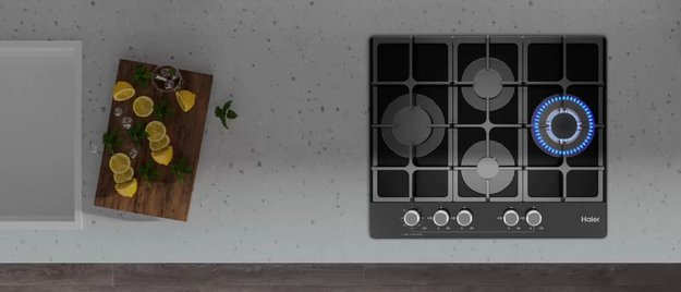 Газовая варочная панель Haier HHX-G64CWMB в Тюмени (preview 6)