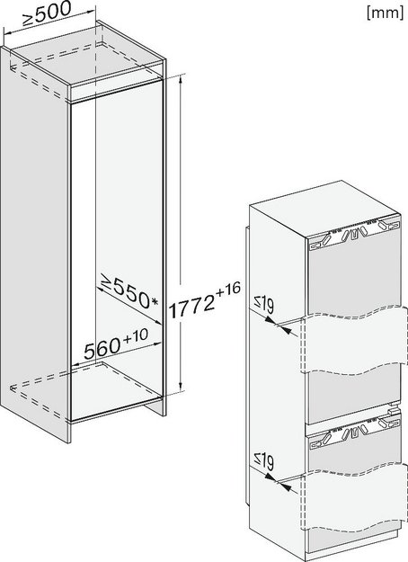 Встраиваемый холодильник Miele KFN 7774 B в Тюмени (preview 6)