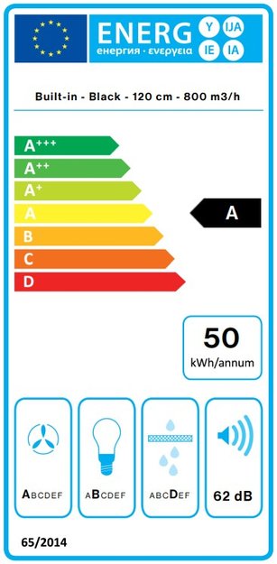 Встраиваемая вытяжка Falmec VIRGOLA NO-DROP TOUCH 120 BLACK в Тюмени (preview 8)