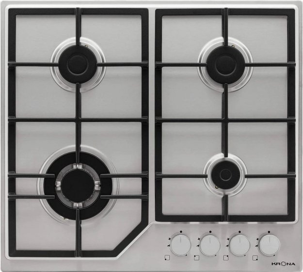 Газовая варочная панель KRONA NEBEL 60 IX W в Тюмени (preview 1)