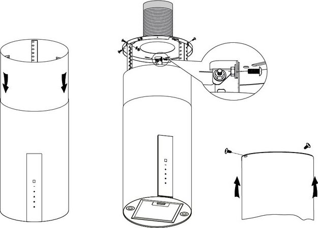 Вытяжка Korting KHA 35808 DN Cylinder в Тюмени (preview 3)