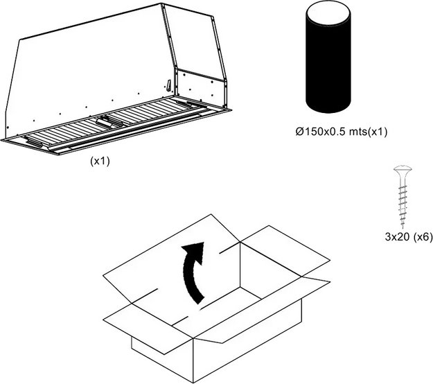 Встраиваемая вытяжка Pando PRO/85 INOX V.850 SEC в Тюмени (preview 3)