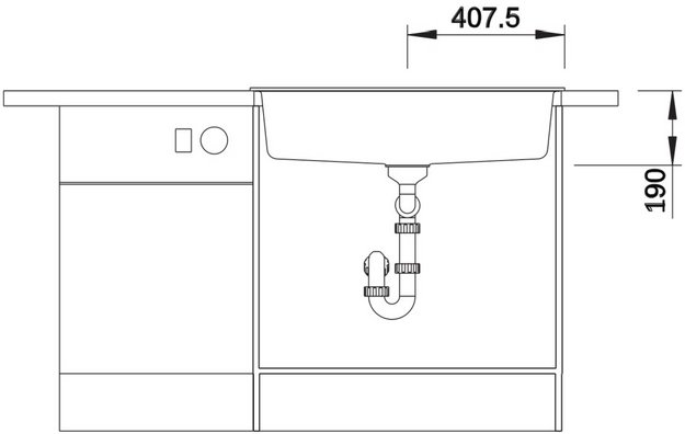Мойка BLANCO DALAGO 8 Silgranit черный, клапан-автомат в Тюмени (preview 5)