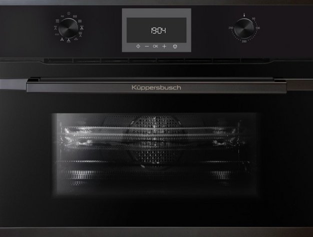 Компактный духовой шкаф с микроволнами Kuppersbusch CBM 6330.0 S6 Black Steel в Тюмени (preview 1)