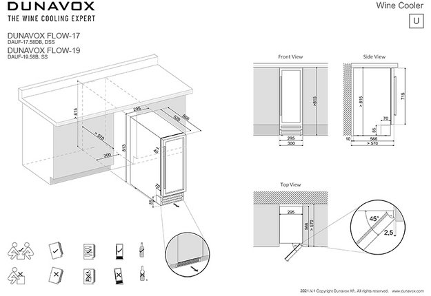 Встраиваемый винный шкаф Dunavox DAUF-17.58DC в Тюмени (preview 2)