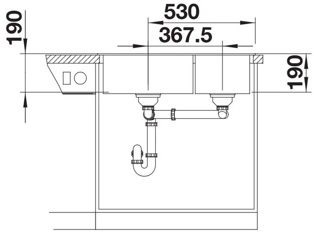 Мойка BLANCO LEGRA 8 SIlgranit кофе, чаша слева в Тюмени (preview 6)