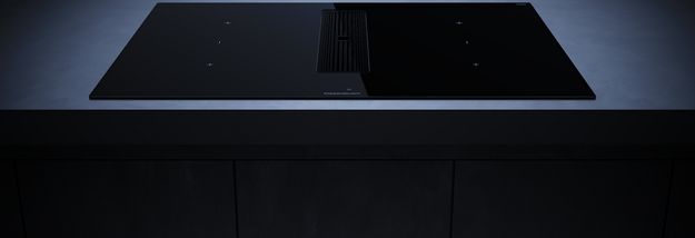 Индукционная варочная панель с вытяжкой Kuppersbusch KMI 8350.0 SR Black Chrome в Тюмени (preview 2)