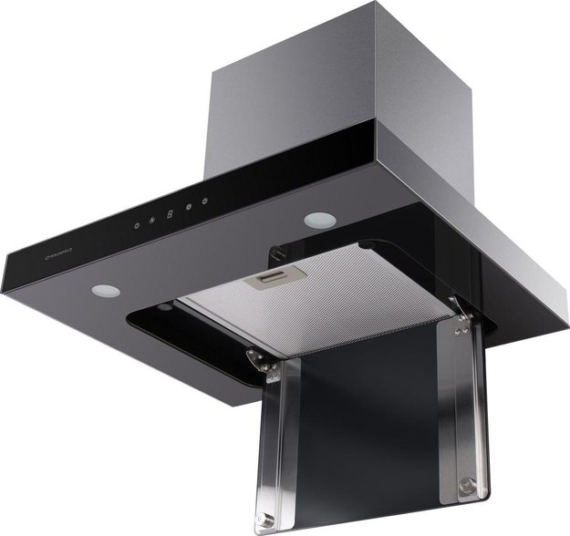 Встраиваемая кухонная вытяжка MAUNFELD Norfolk 60 нержавеющая сталь\черное стекло в Тюмени (preview 12)