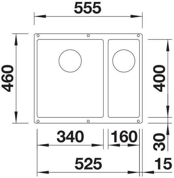 Мойка BLANCO SUBLINE 340/160-U Silgranit белый, чаша слева в Тюмени (preview 2)