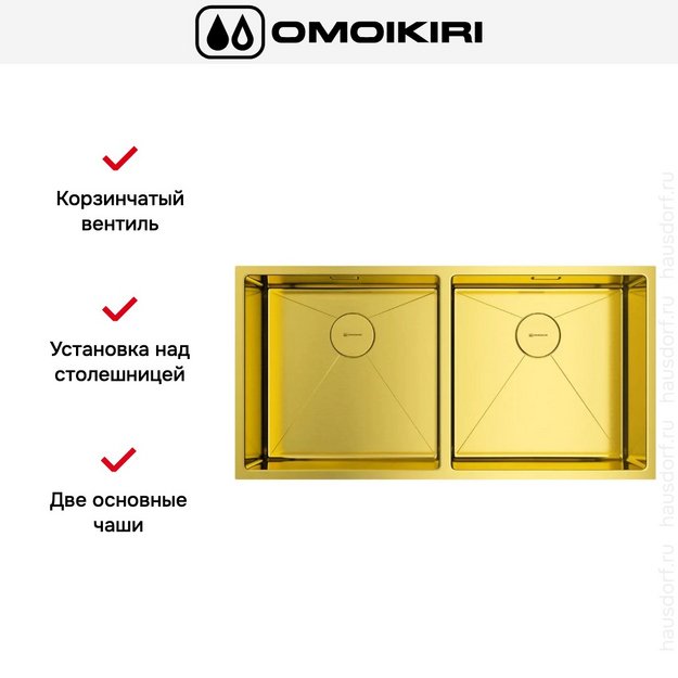 Мойка Omoikiri TAKI 86-2-U/IF LG в Тюмени (preview 6)