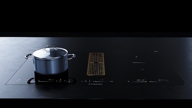 Варочная панель с вытяжкой Kuppersbusch KMI 8590.0 SR Gold в Тюмени (preview 4)