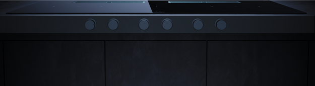 Индукционная варочная поверхность с вытяжкой Kuppersbusch с чёрными ручками KMI 12850.0 SR-S Stainless steel в Тюмени (preview 4)