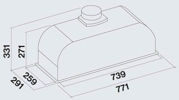 Встраиваемая вытяжка Falmec Gruppo Incasso murano 70 IX (800) ECP в Тюмени (preview 3)