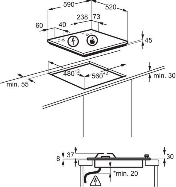 Варочная панель Electrolux KGG64362S в Тюмени (preview 6)