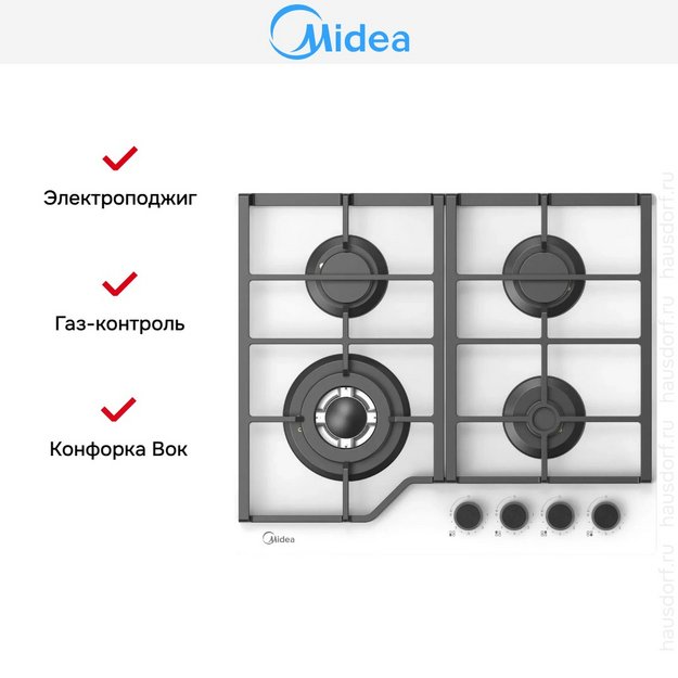 Варочная панель Midea MG697TGW в Тюмени (preview 11)