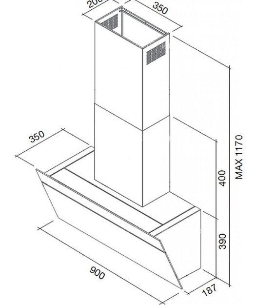 Вытяжка Falmec Butterfly 90 ix (800) ECP black в Тюмени (preview 3)