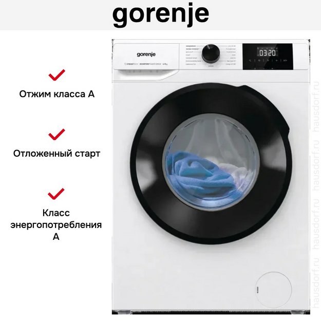Стиральная машина Gorenje W1NGPI72SBS/C в Тюмени (preview 6)