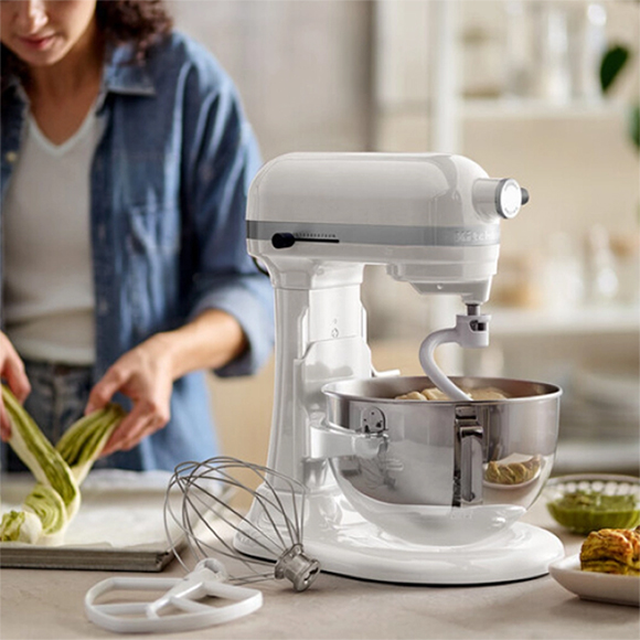 Миксер профессиональный KitchenAid Heavy Duty 5KSM55SXXEWH в Тюмени (фото 9) Миксер профессиональный KitchenAid Heavy Duty 5KSM55SXXEWH в Тюмени (preview 9)