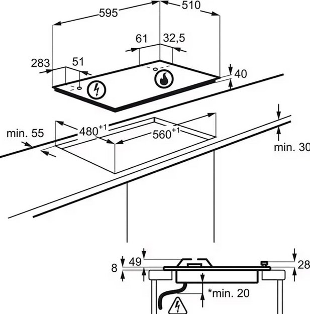 Варочная панель Electrolux EGS6436WW в Тюмени (фото 7) Варочная панель Electrolux EGS6436WW в Тюмени (preview 7)