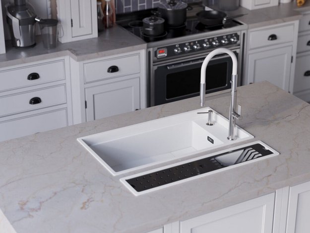 Мойка Omoikiri Kinaru Pro 86-U/I WH в Тюмени (preview 5)