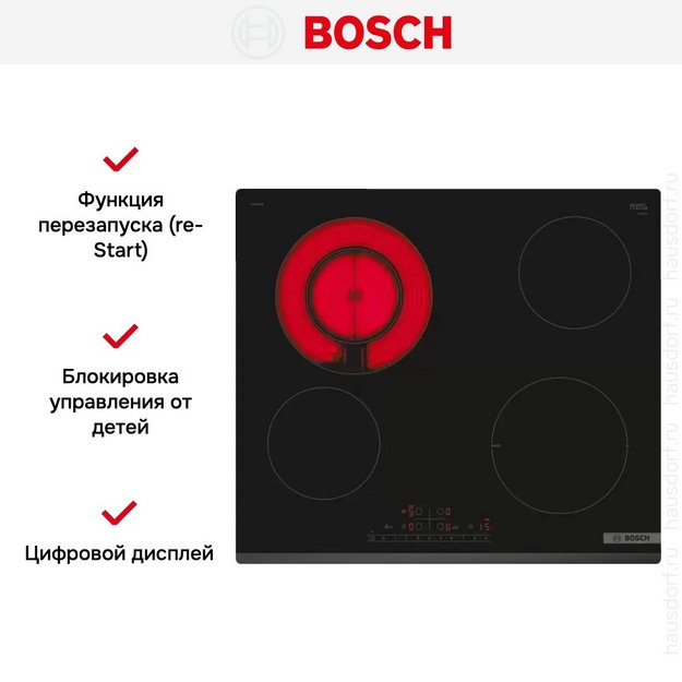 Электрическая варочная панель Bosch PKF631FP3E в Тюмени (preview 4)