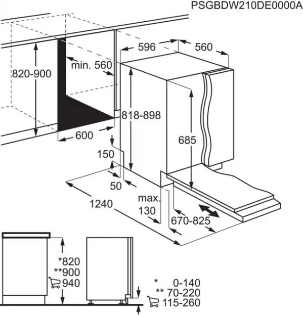 Встраиваемая посудомоечная машина AEG FSE76738P в Тюмени (preview 2)